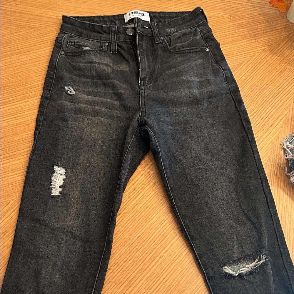 RSQ Black Distressed Skinny Jeans